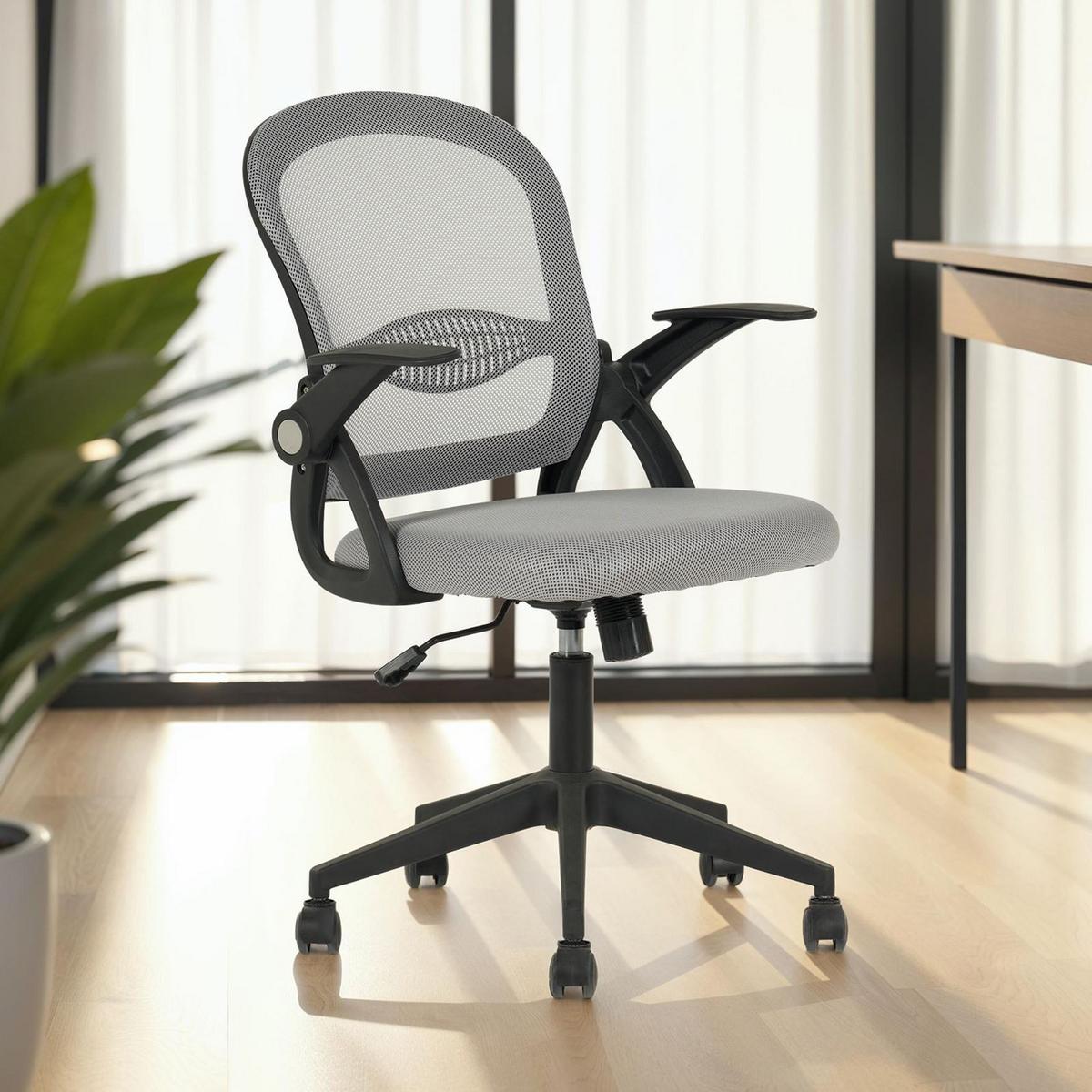 BÜRODREHSTUHL EREN grau - Grau, Textil (63/102/61cm) - IDIMEX