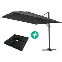 SONNENSCHIRM sun 4 Schwarz - Schwarz, Metall (400/300cm) - Habitat Garten