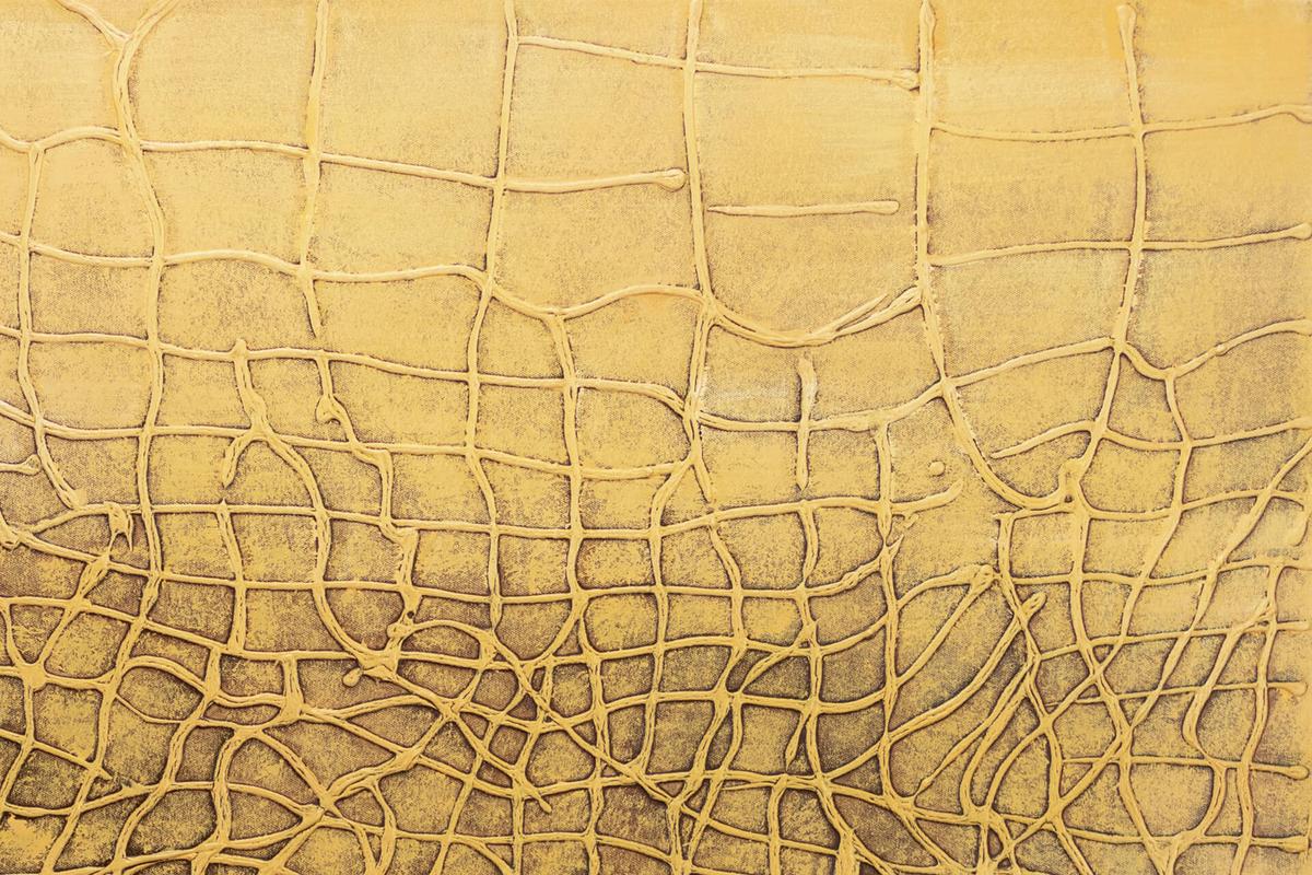 ACRYLBILD HANDGEMALT 100/75 cm - Gelb, Holz/Textil (100/75cm) - KUNSTLOFT