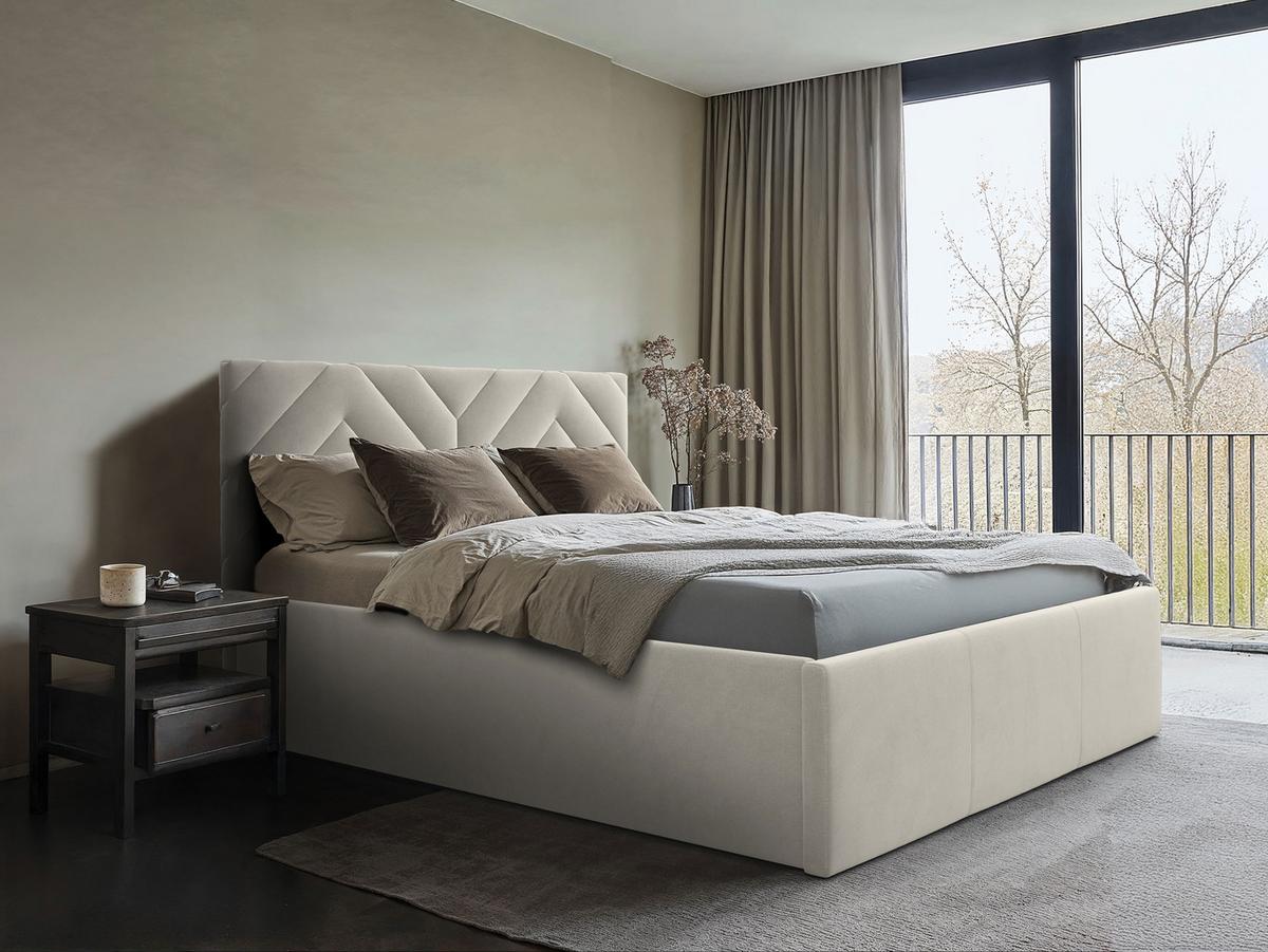 POLSTERBETT Azzuro - Beige/Naturfarben, Holz/Holzwerkstoff (160/200cm) - MIRJAN24