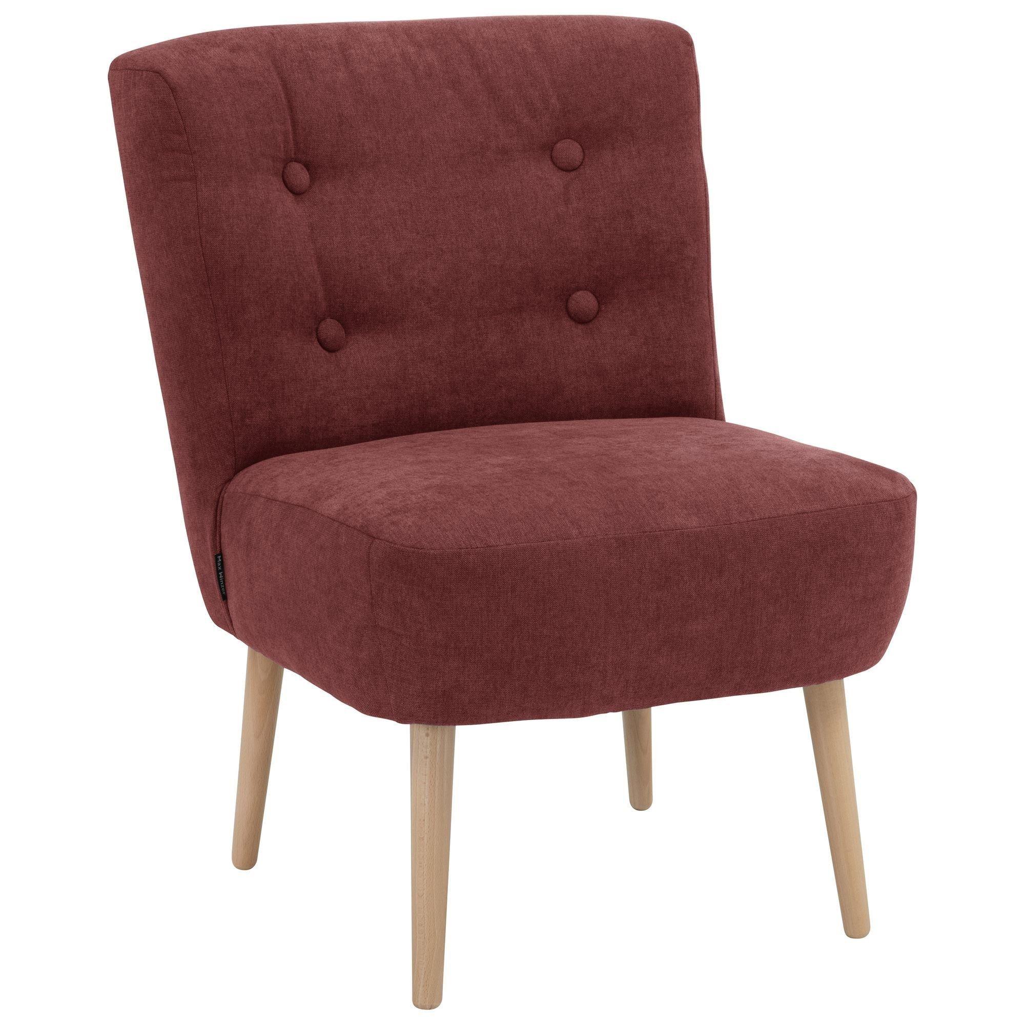 SESSEL Kamle Bezug Flachgewebe Buche natur / rot - Rot, Kunststoff (68/78/58cm) - 58aufmkessel