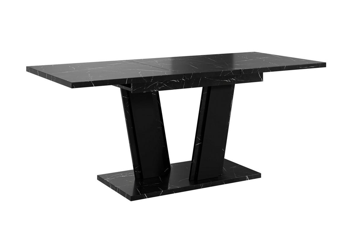 ESSTISCH BORSEN Ausziehbar 120 - 160 / 80 x 76 cm - Hellgrau/Schwarz, Holz (120/80/76cm) - MASSENO