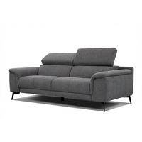 SOFA FIERO 3-Sitzer, dunkelgrau - Dunkelgrau/Schwarz, Holzwerkstoff/Textil (212/82/103cm) - Wozimo