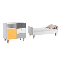 BABYZIMMER 2-teilig gelb - Gelb, Holzwerkstoff (144.5/97/75cm) - Petits-meubles
