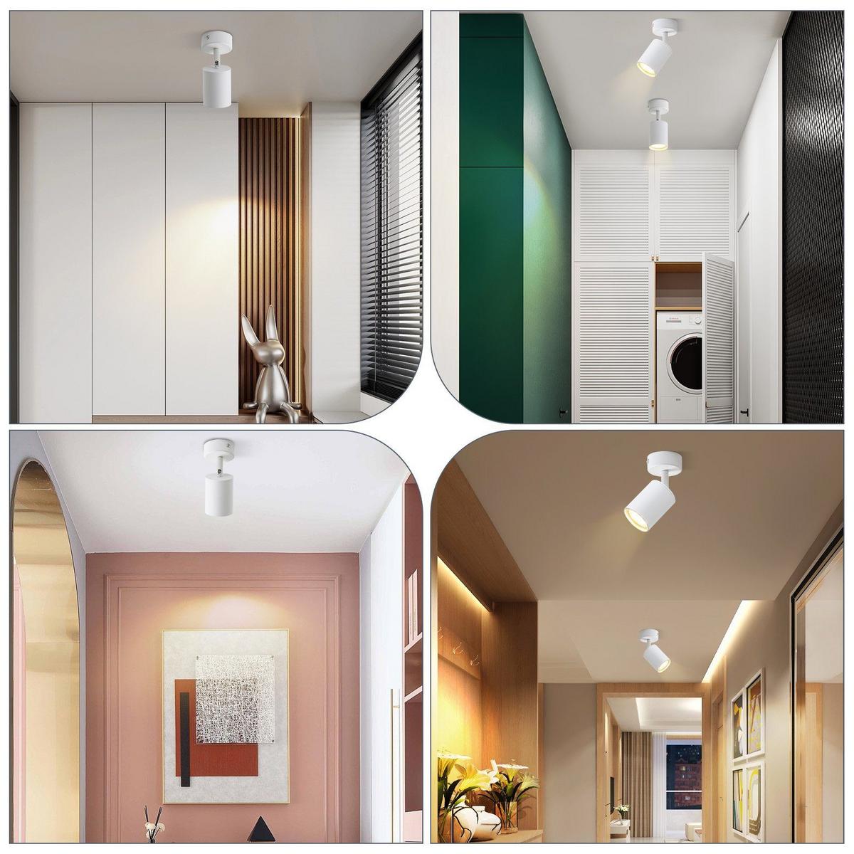 DECKENSTRAHLER Freiheit 1-flammig 6/6/14 cm - Weiß, Metall (6/6/14cm) - Nettlife