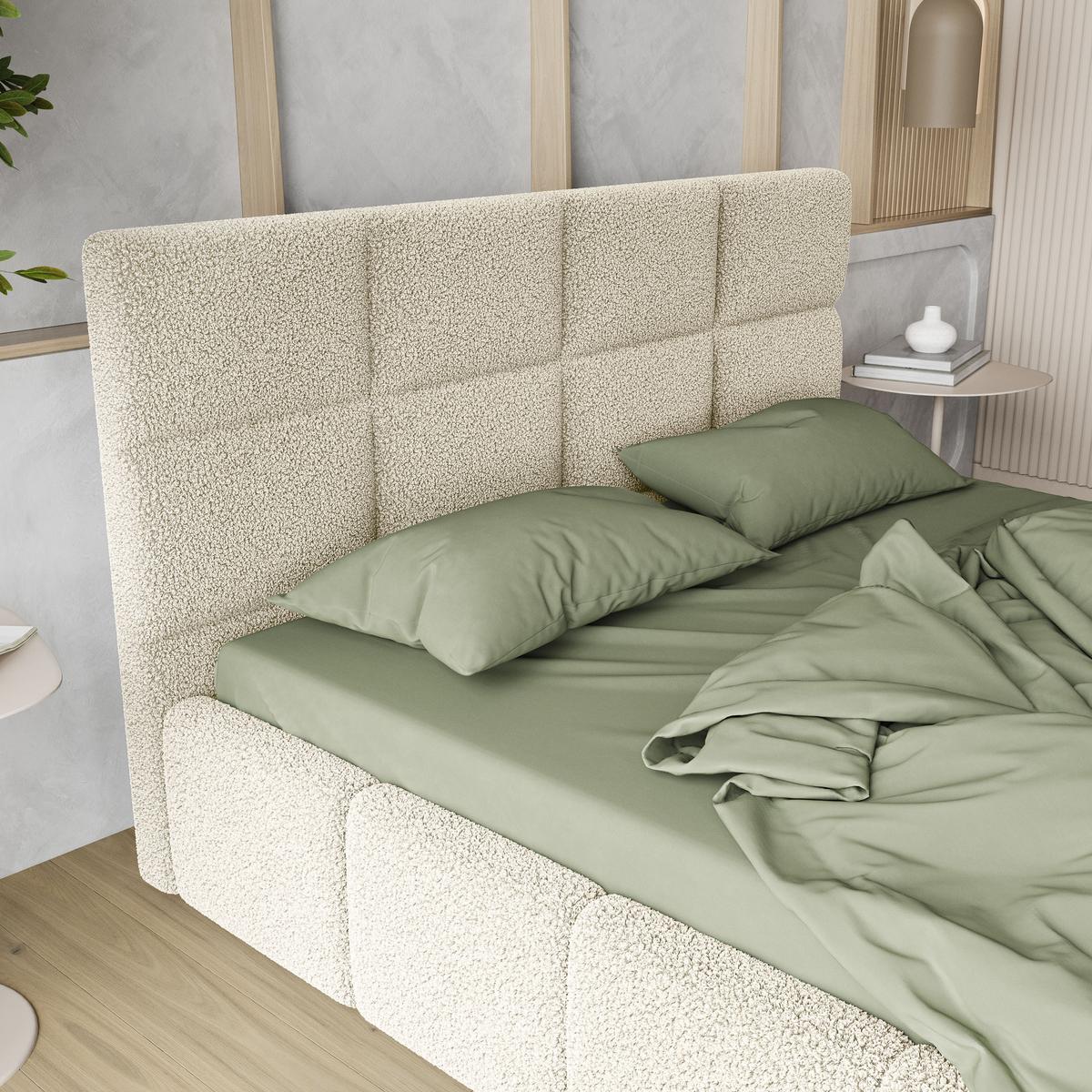 POLSTERBETT COMO 160x200 cm mit Bettkästen - Creme - Creme, Holz (160/200cm) - MASSENO