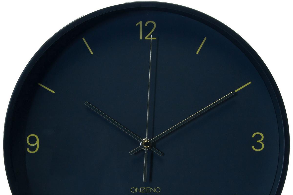 WANDUHR Design Blau 30/30 cm - Blau, Glas (30/30/5cm) - ONZENO