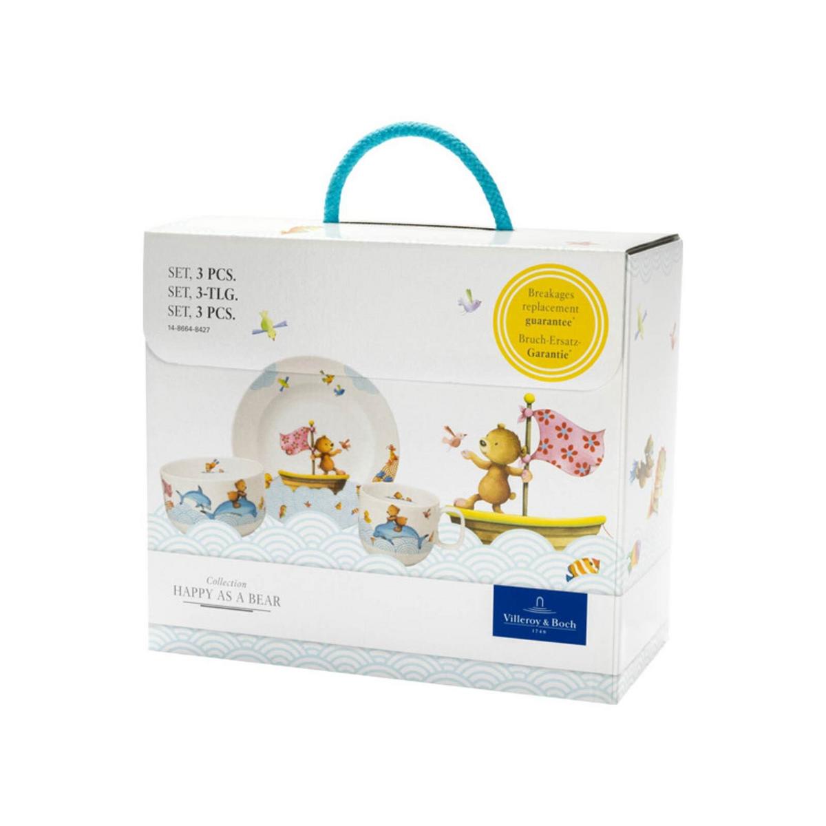 KINDERGESCHIRR Happy as a Bear bunt 3-tlg. - Multicolor, Keramik (2/2/2cm) - Villeroy & Boch