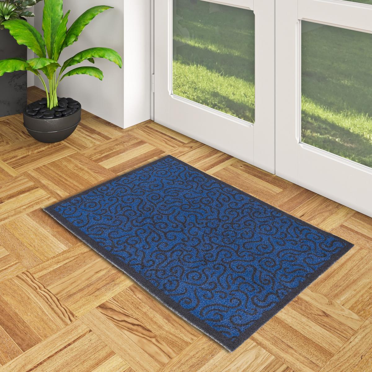 FUSSMATTE SAUBERLAUF SUPERCLEAN - Blau, Textil (40/60cm) - Pergamon