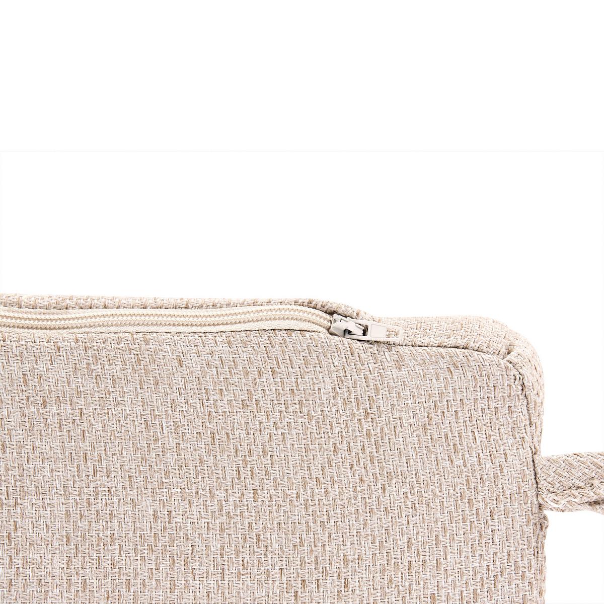 GARTENBANK mit Auflage 120 cm mit Stauraum Akazienholz Beige Sovana - Beige/Braun, Holz (120/91/60cm) - Beliani