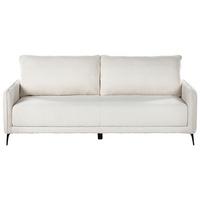 SCHLAFSOFA 3-Sitzer Bouclé Cremeweiß Heming - Creme, Textil (200/88/90cm) - Beliani