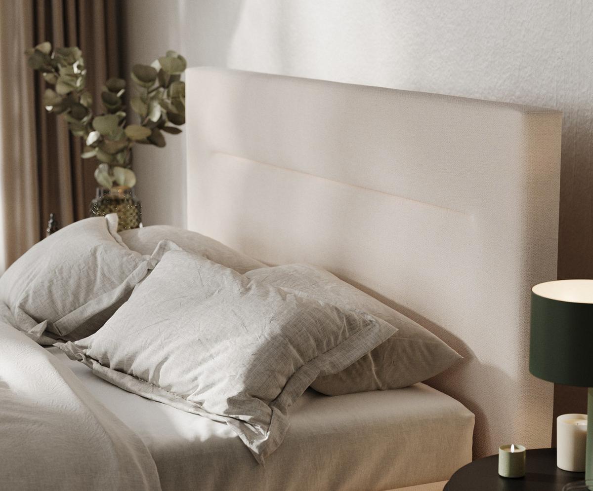 POLSTERBETT Liline 140/200 cm Beige im Asti Stoff - Beige/Schwarz, Holz/Holzwerkstoff (140/200cm) - AltaBeds