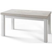 RECHTECKIGER Esstisch Ausziehbar – Moderner Wohnzimmertisch Küchentisch und Esszimmertisch – Tisch mit Holzbeinen, Maßen von 120 – 160 cm – Marmur - Hellgrau/Weiß, Holzwerkstoff (120/80/78cm) - Alpi-Möbel
