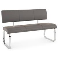 ESSZIMMERBANK VILAS grau - Grau, Textil/Metall (135/87/56cm) - IDIMEX