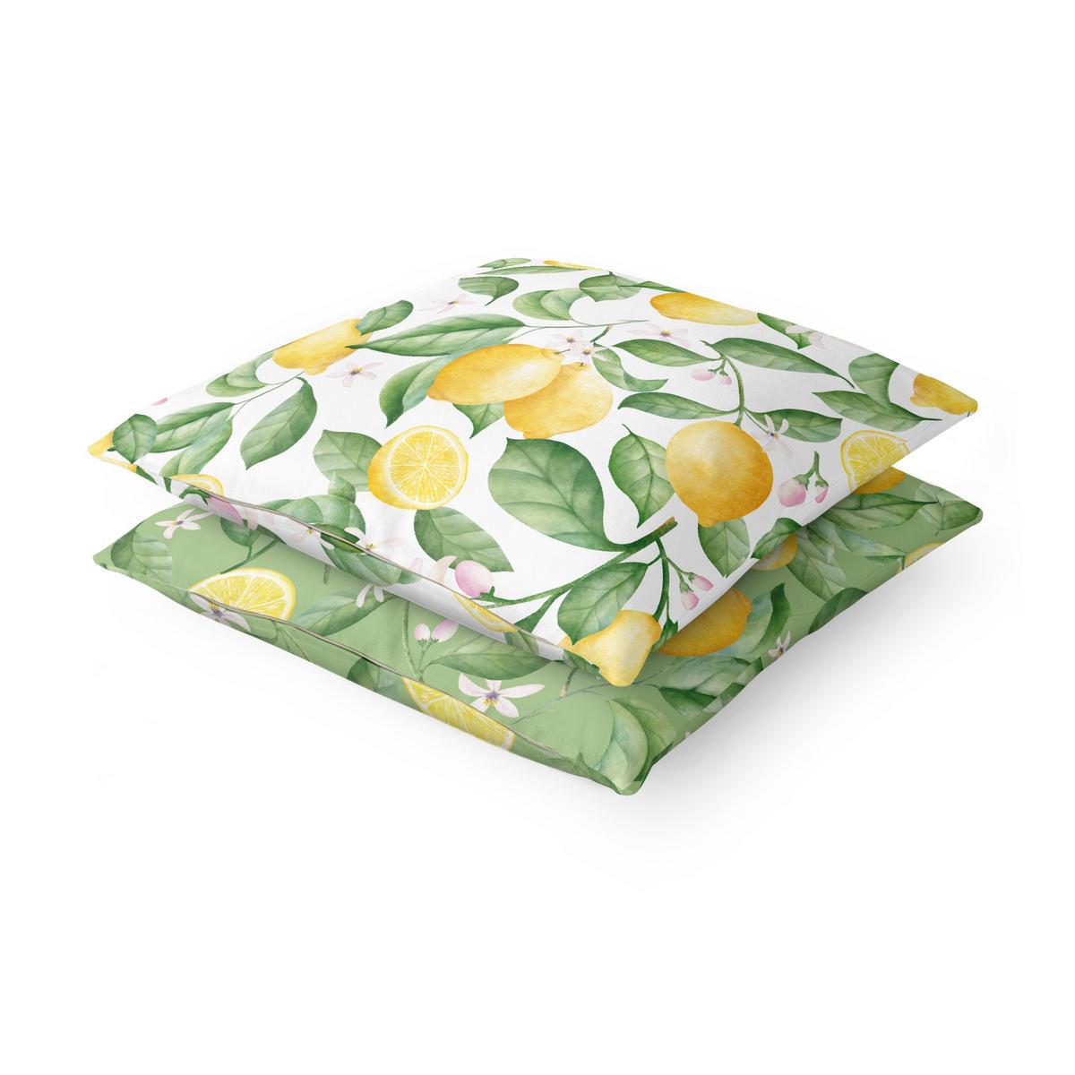 DEKOKISSEN 2er-Set Mein Garten Duo II 40/40 cm - Gelb, Textil (40/40cm) - Bilderwelten