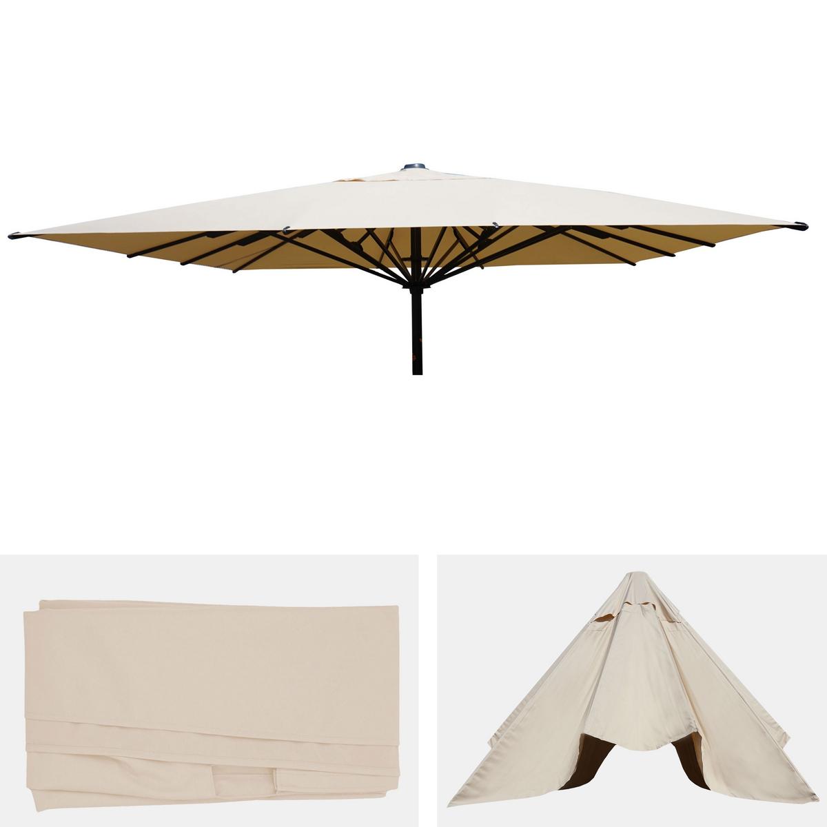 ERSATZ-BEZUG FÜR SONNENSCHIRM Cremeweiß - Weiß, Textil (490/490cm) - MCW