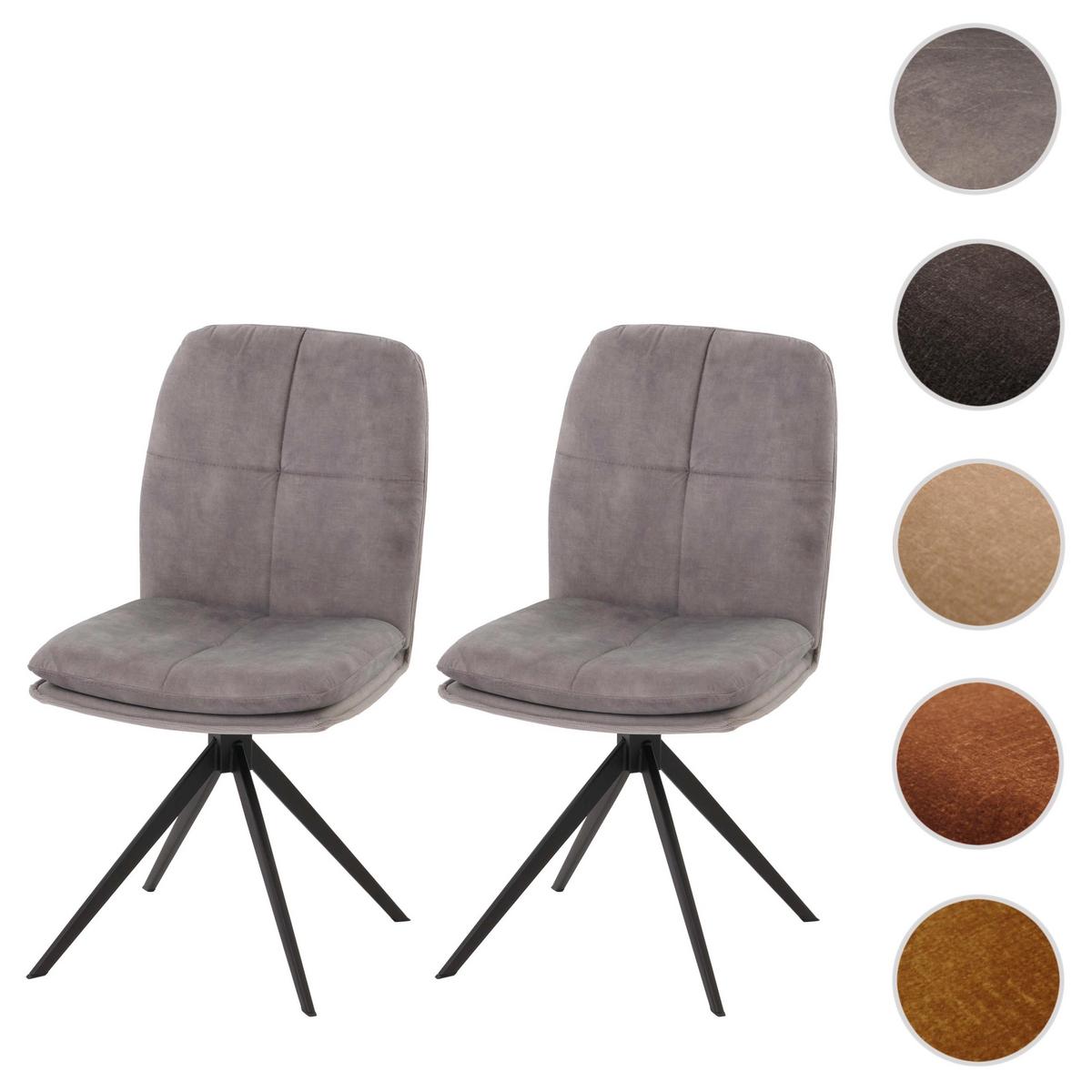ESSZIMMERSTUHL Grau 2er-Set - Grau, Textil (47/90/56cm) - MCW