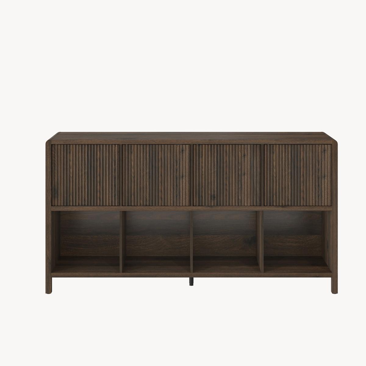 SIDEBOARD Lukkodso - Walnussfarben, Holzwerkstoff (145/76.5/30cm) - [en.casa]