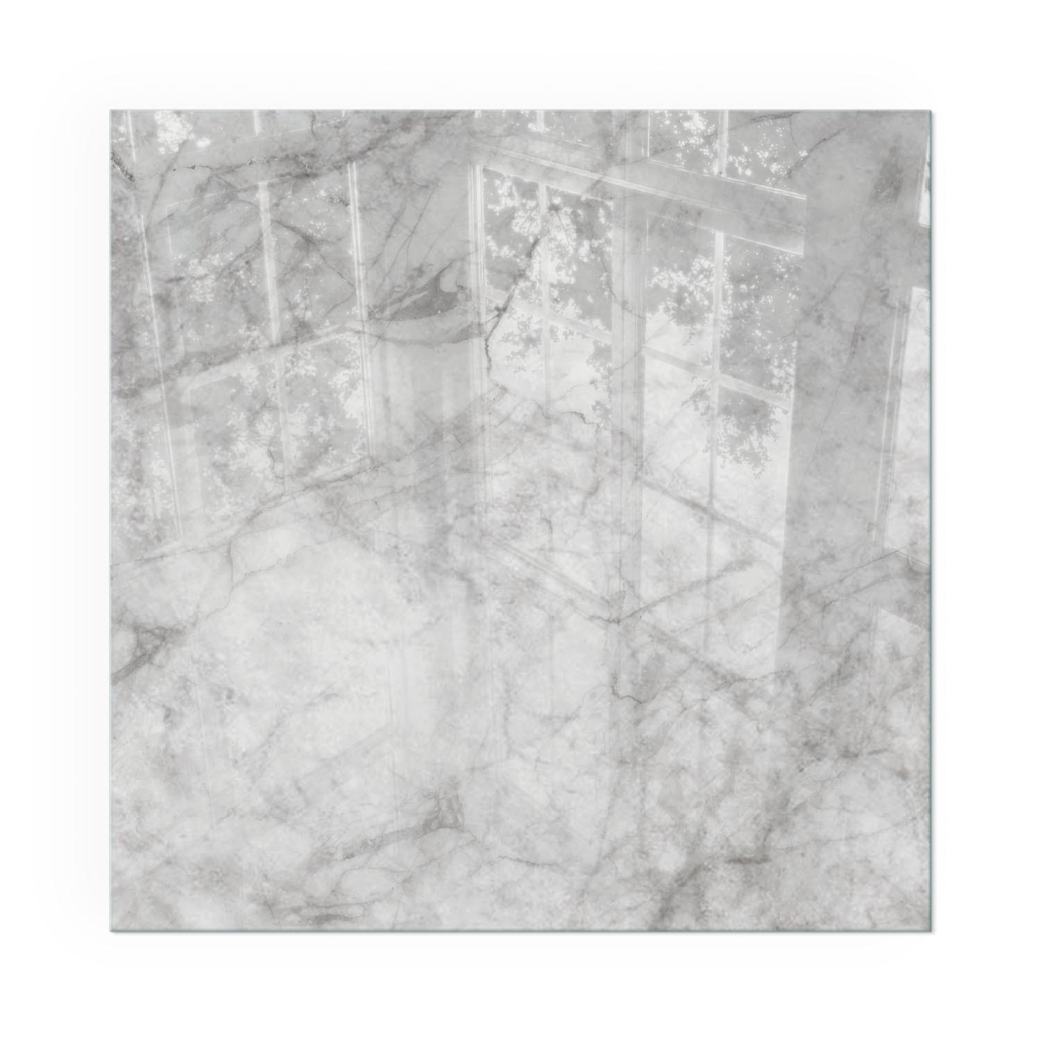 GLASPLATTE für Kamin 50x50 cm - Grau, Glas (50/50/0.4cm) - TULUP