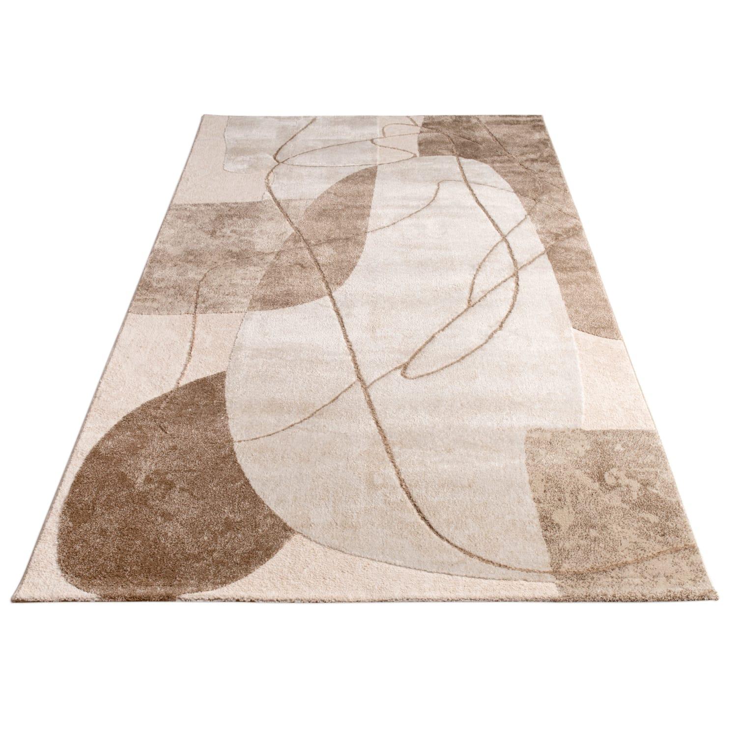 KURZFLORTEPPICH, abstrakt, aus Polypropylen, Florhöhe 11 mm, Beige, 240 x 340 cm - Beige, Textil (340/240cm) - KADIMA DESIGN