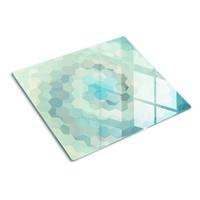 GLASPLATTE 60x52 cm Abstrakt - Blau, Glas (60/0.4/52cm) - TULUP