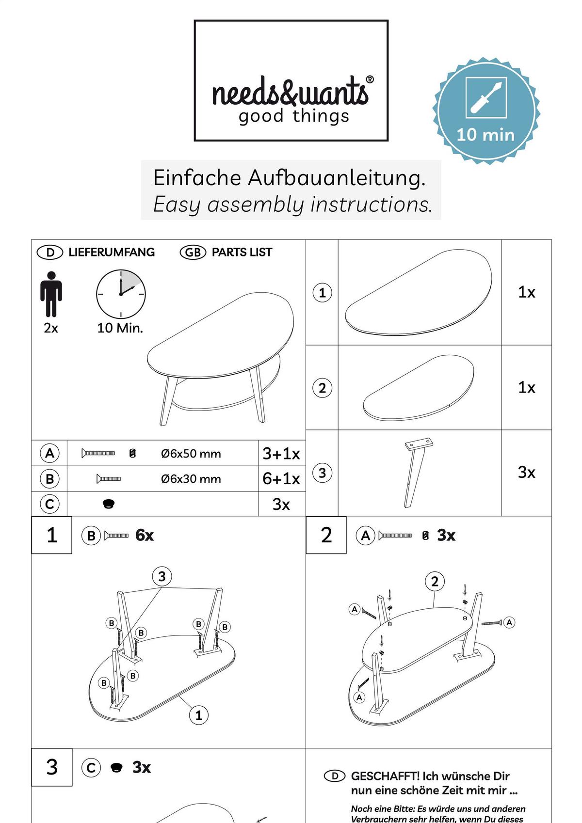 WOHNZIMMERTISCH Couchy2 - Schwarz, Holz (102/54/46cm) - needs&wants
