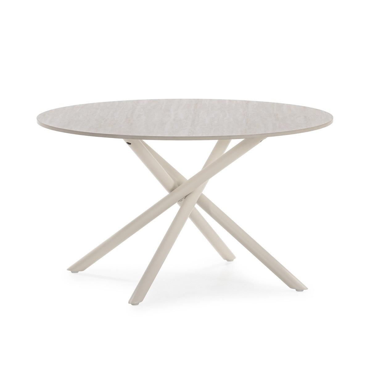 COUCHTISCH mit Metallbeinen 80/45/80 cm - Beige, Metall (90/80/45cm) - Calicosy