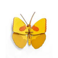 WANDDEKO Zitronen-Schmetterling 16/6 cm - Gelb/Orange, Wellpappe (16/6/17cm) - Studio Roof
