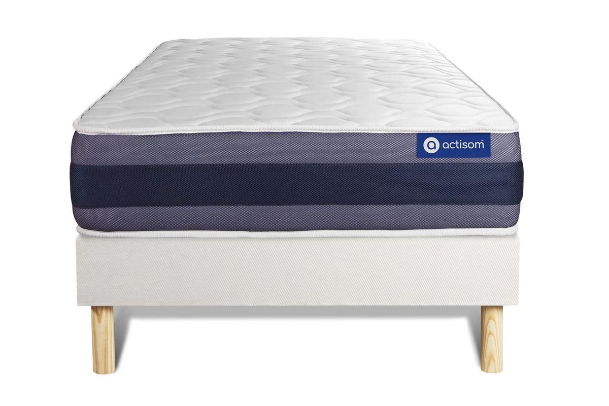 BETT Actimemo morpho Memory-Schaum 80 x 200 cm h1 - Kit Bettgestell Weiß - Beige/Weiß, Karton/Holz (80/200cm) - ACTISOM