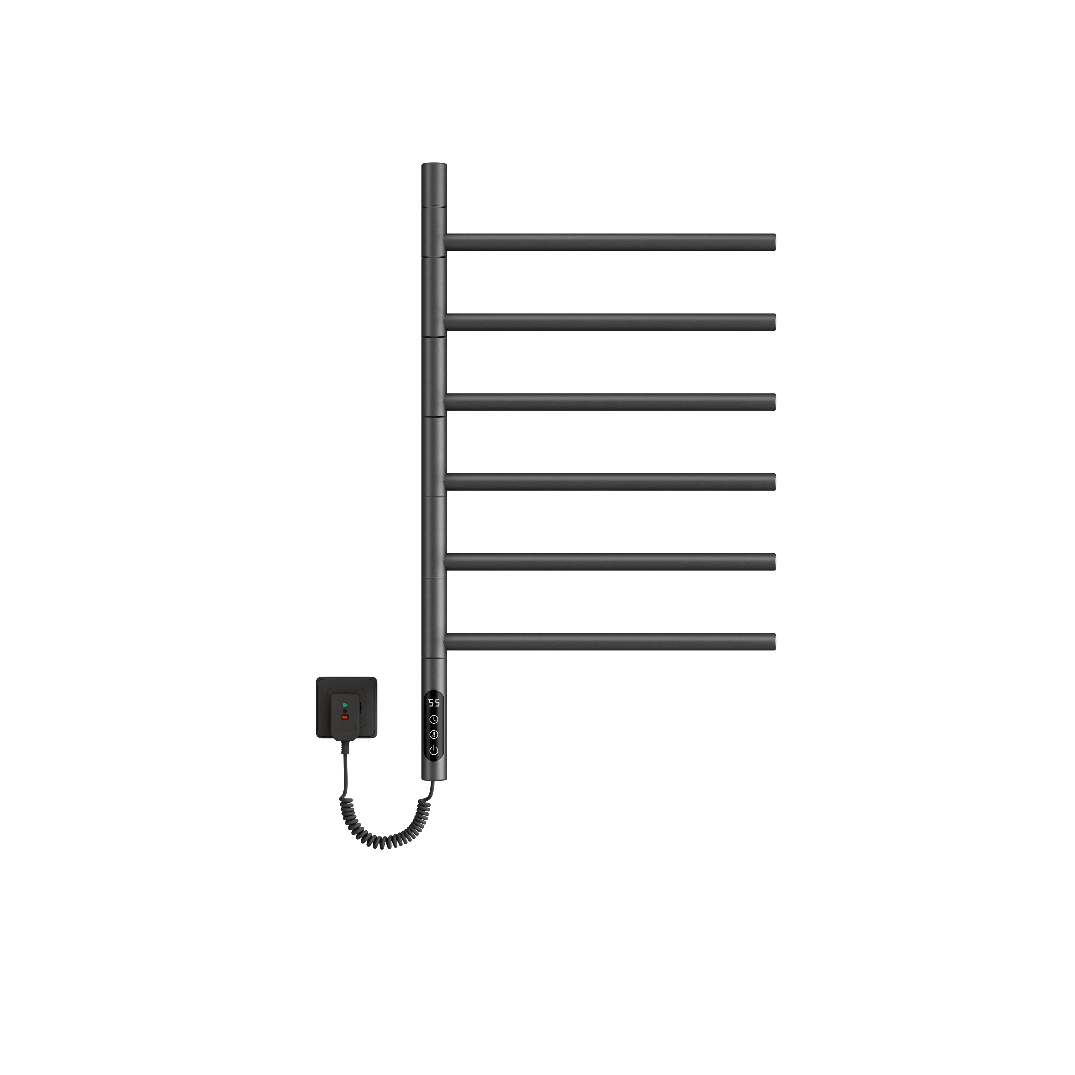 HEIZKÖRPER elektrisch 78,2 x 45 cm mit Smart-Steuerung Anthrazit - Anthrazit, Metall (45/78.2/10cm) - EMKE