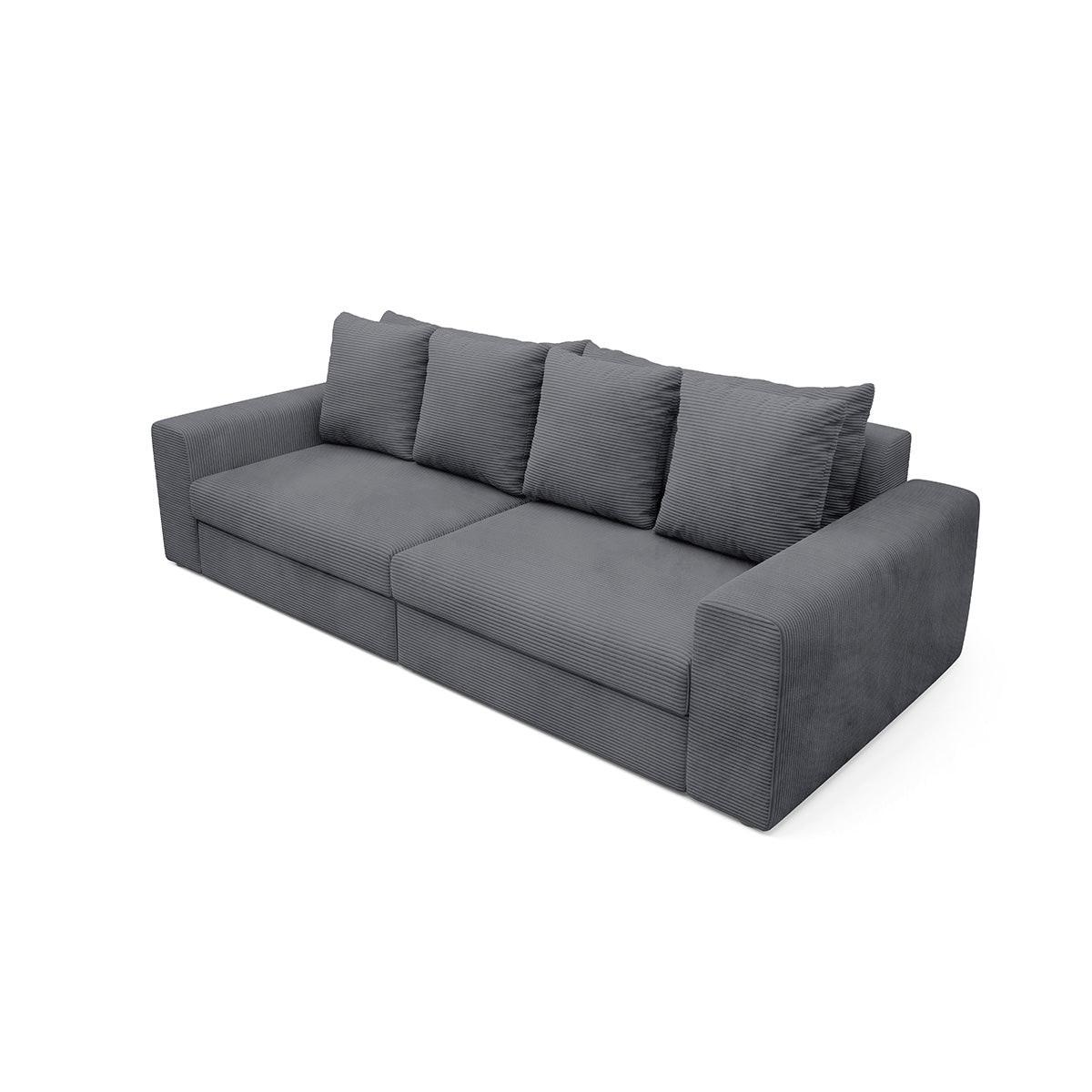 SOFA Paola 3 Sitzplätze Grau - Grau, Holz (272/86/120cm) - Petits-meubles