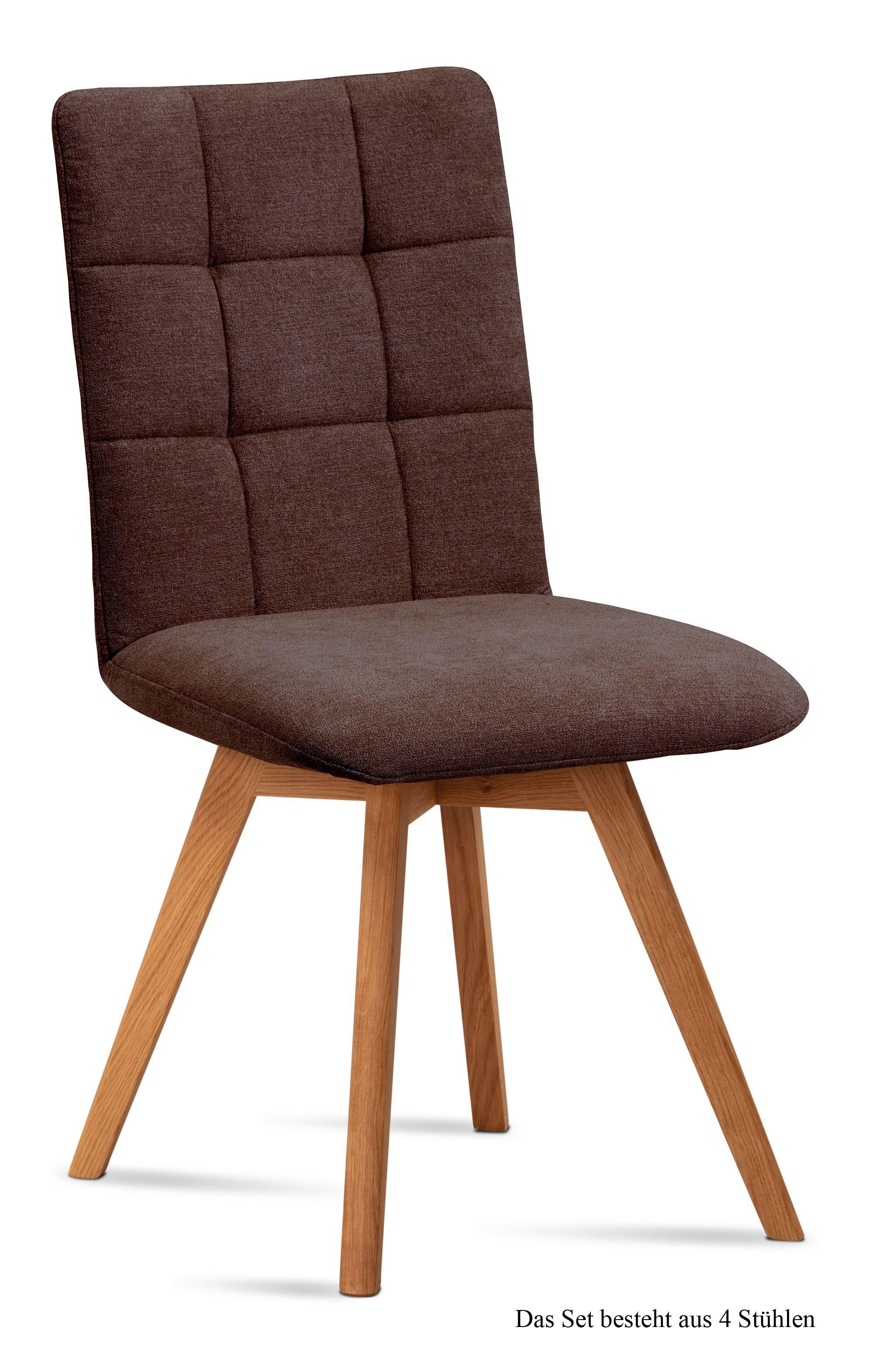 ESSZIMMERSTUHL (4er-Set) Dinny 47x91x60 Eiche geölt/Braun - Eichefarben/Braun, Kunststoff (60/91/47cm) - 58aufmkessel