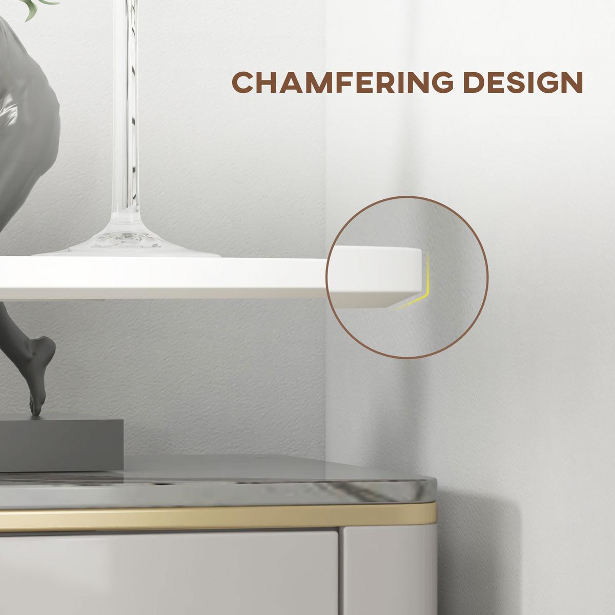 BARTISCH, MDF, Stahl, Weiß - Weiß, Kunststoff (60/60/102cm) - HOMCOM