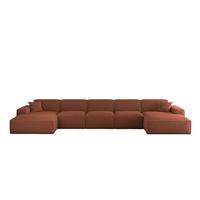 WOHNLANDSCHAFT Celes Premium Xl Sven - Rotbraun, Holzwerkstoff/Textil (462/73/165cm) - Fun Möbel