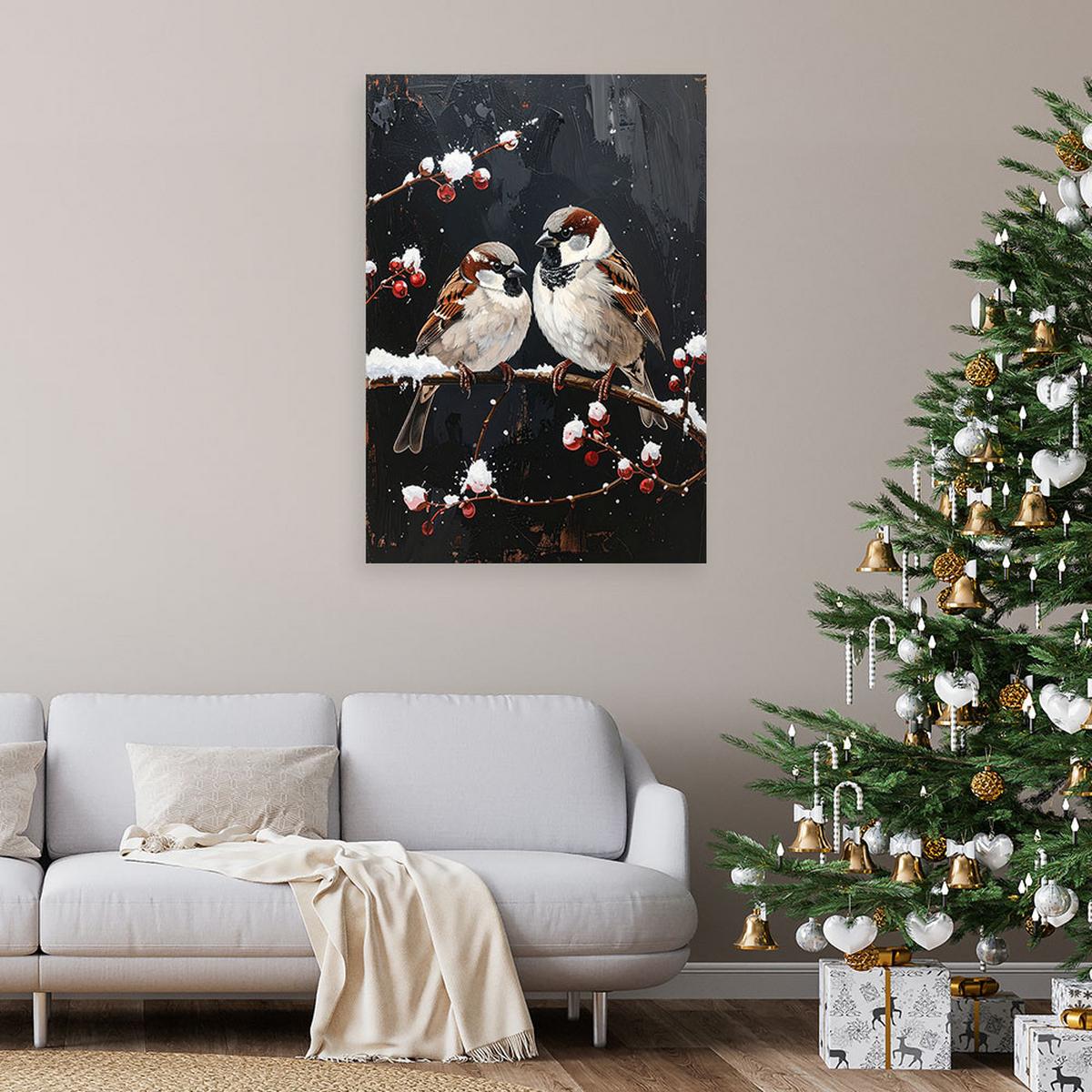 LEINWANDBILD Weihnachten 20x30cm - Schwarz, Textil (20/30cm) - Feeby