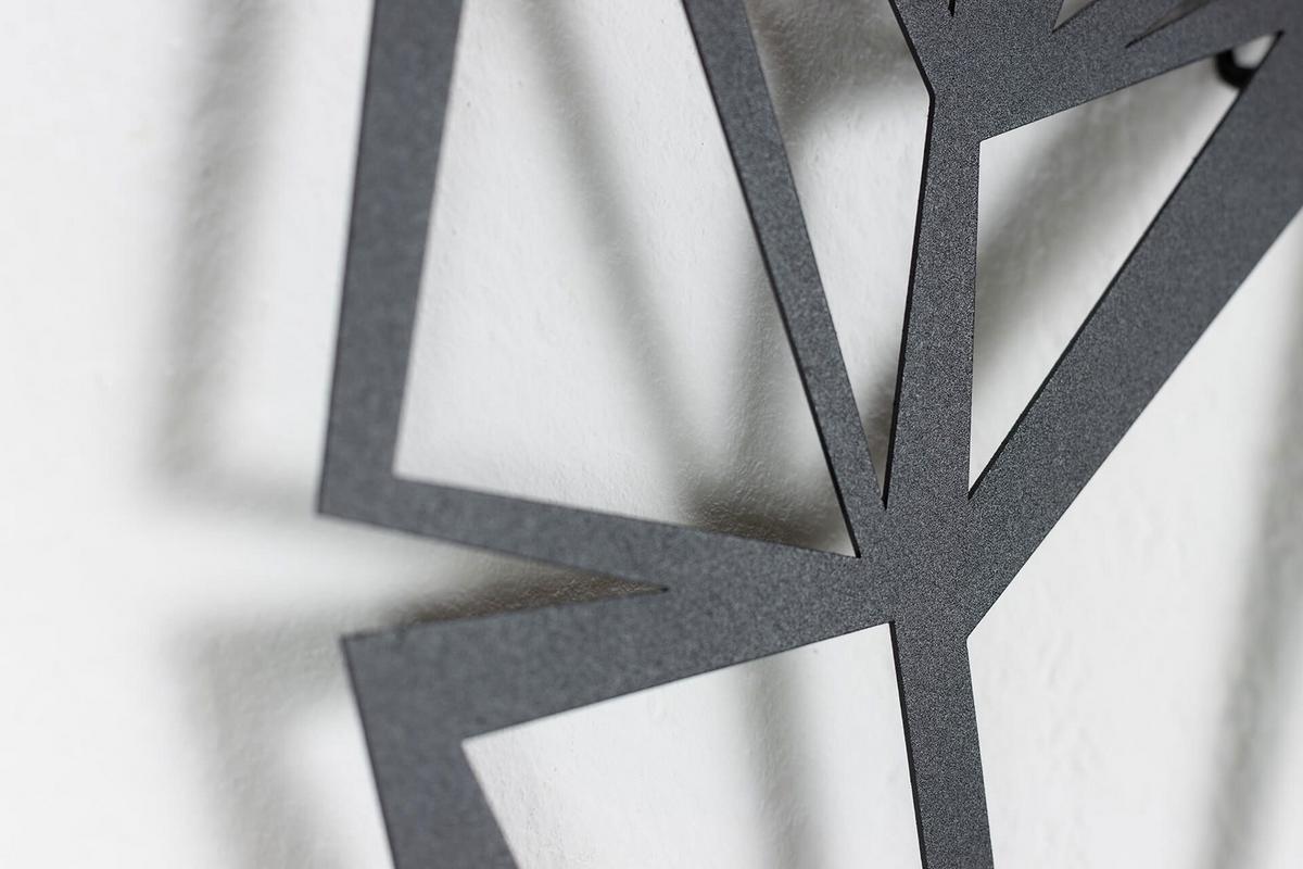 WANDDEKO Schwarz 72/70 cm - Schwarz, Metall (1.5/70/3cm) - KUNSTLOFT