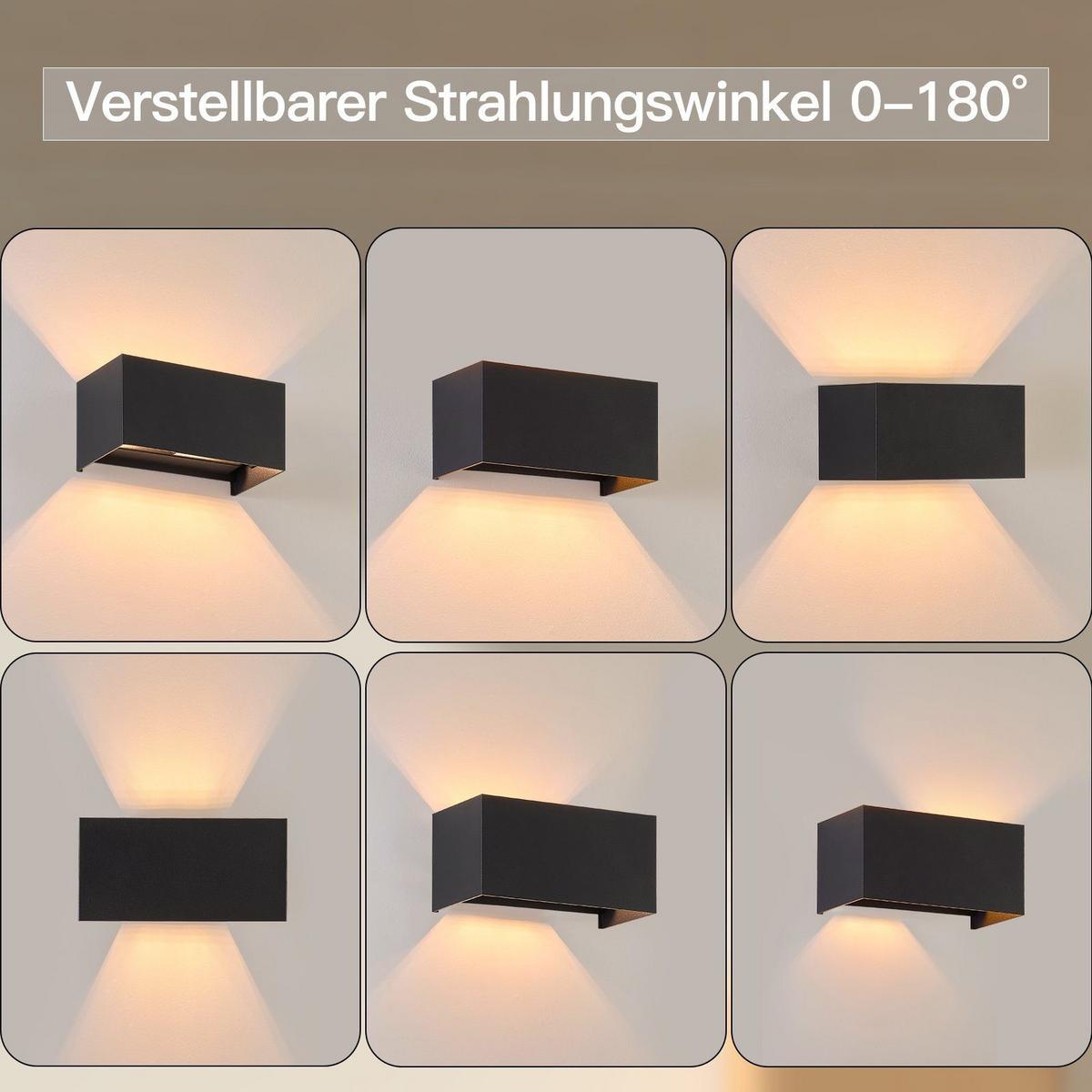 WANDLEUCHTE Inspiration - Schwarz, Metall (10/10/20cm) - Nettlife