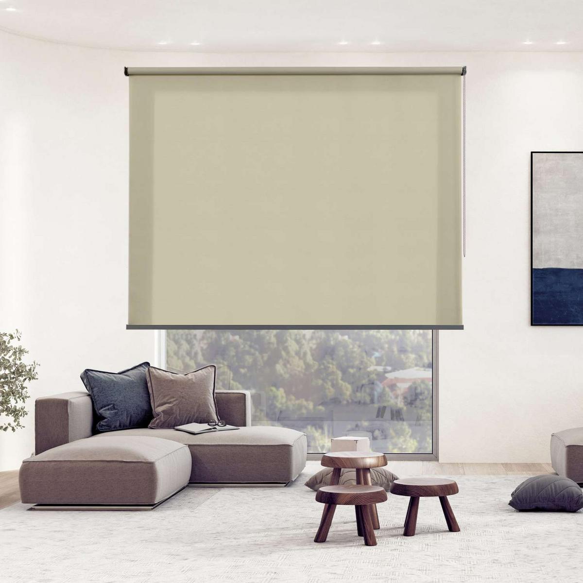 ROLLO| Stein, 160 cm x 250 cm - Grau, Kunststoff (160/250cm) - STORESDECO