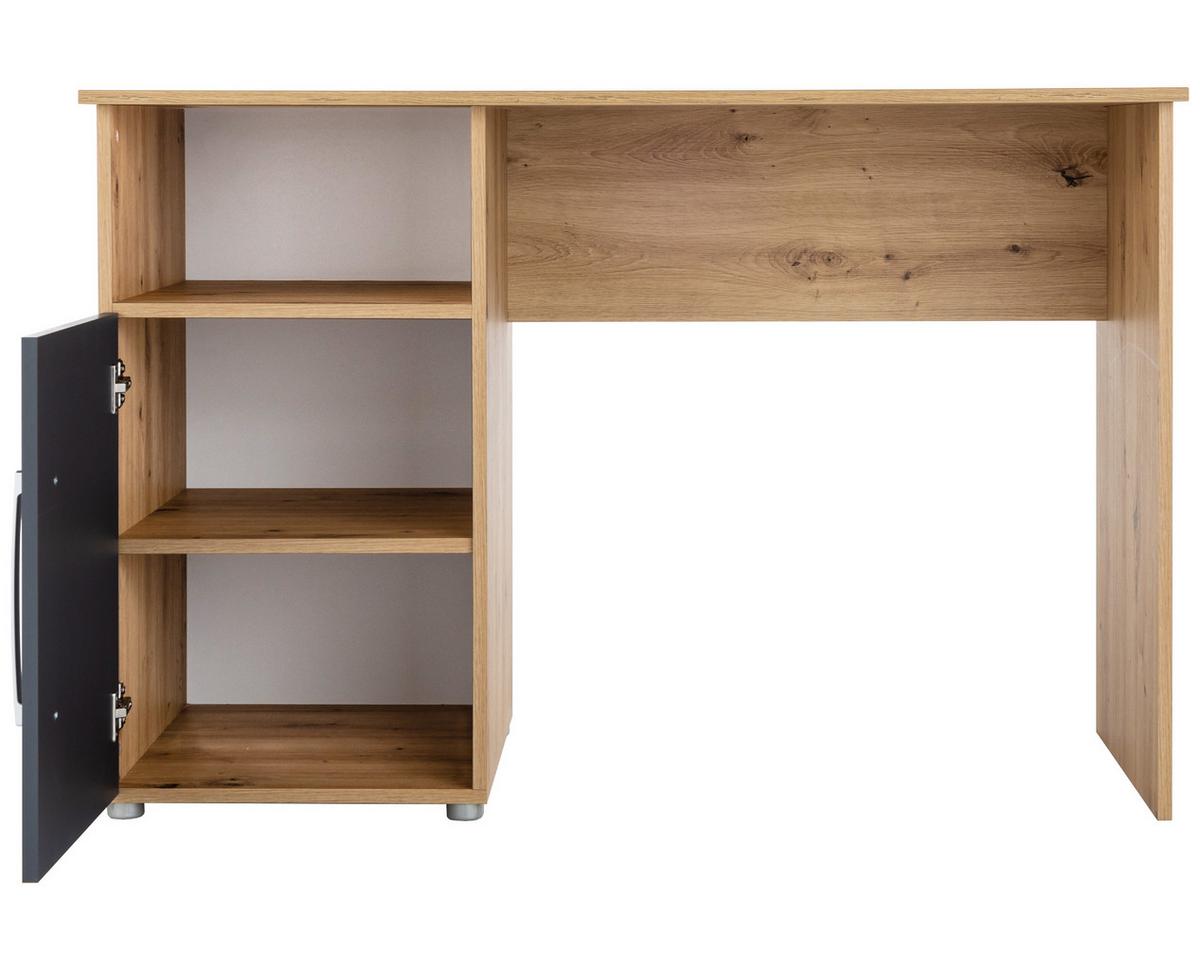 JUGENDZIMMER SET 4-tlg. Alessio - Eichefarben/Anthrazit, Holzwerkstoff/Kunststoff (120/1/200cm) - arthur berndt