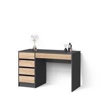 SCHMINKTISCH Imola Anthrazit/Goldkraft Eiche ohne Spiegel - Honigeiche/Anthrazit, Holzwerkstoff (55/120/75cm) - Livinity®