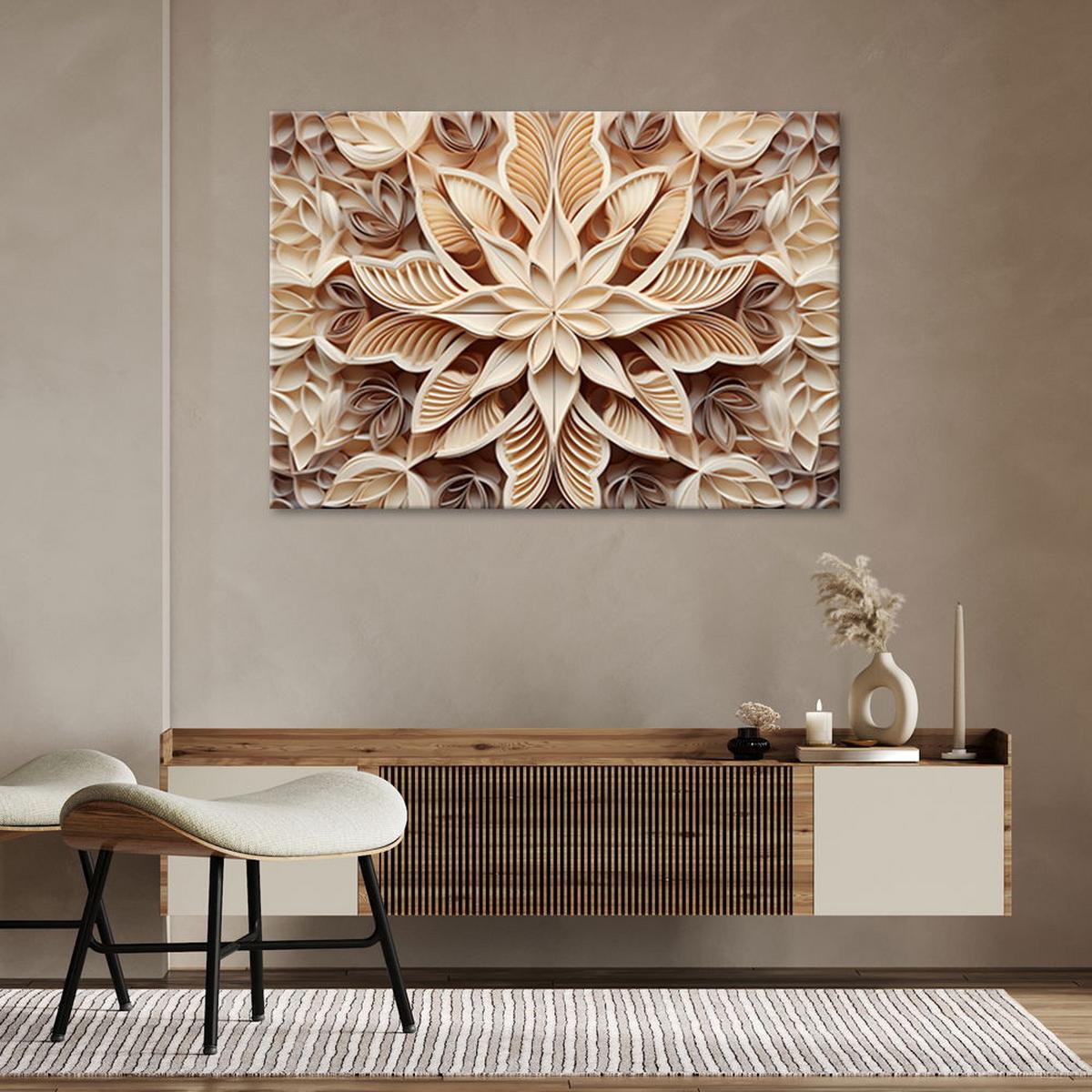 KUNSTDRUCK Beige 100/70 cm - Beige, Textil (100/70cm) - KUNSTLOFT