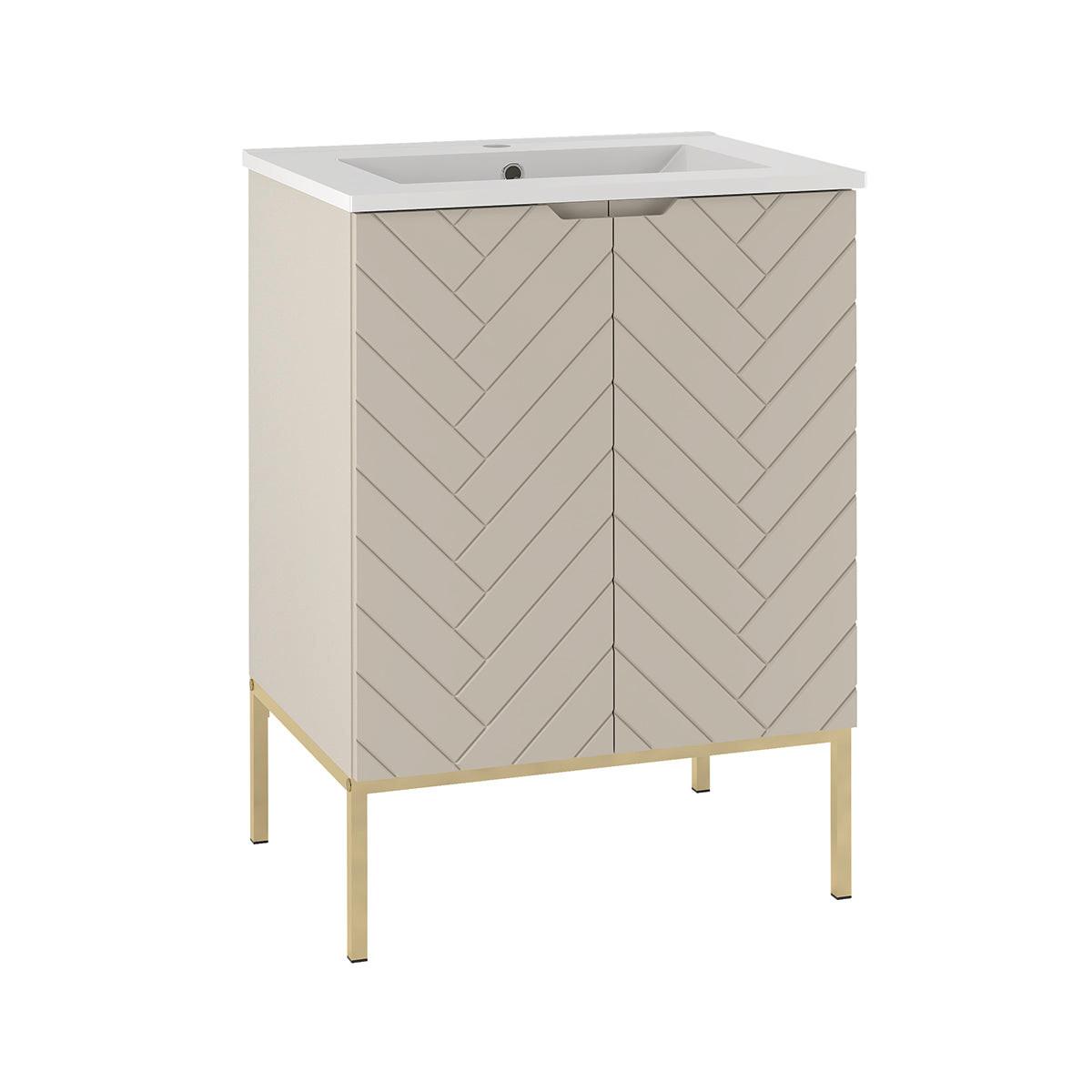 WASCHTISCH 60cm Daria Kaschmir - Beige, Holzwerkstoff (60/84/45.8cm) - Petits-meubles