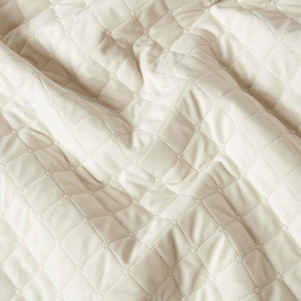 SAMT-WOHNDECKE 150/200 cm, gesteppt - Creme, Textil (150/200cm) - Homescapes