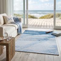 FLACHWEBTEPPICH Keitum 160x230 cm - Blau, Textil (160/160cm) - Sansibar SYLT