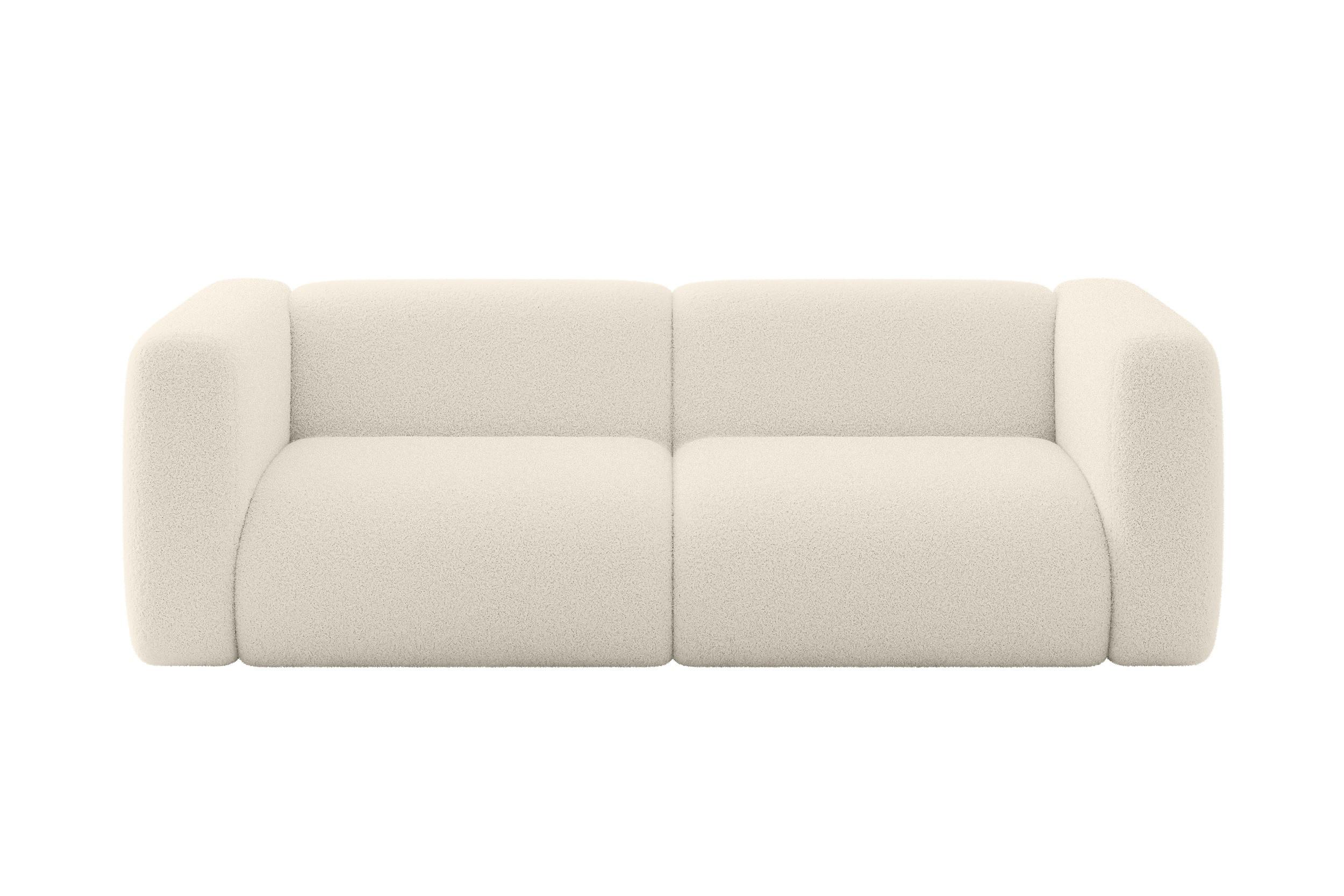 MODULARES Sofa 2-SITZER MIRA-S1 228x89x70 Beige cm Bouclé - Kaschmir/Beige, Holzwerkstoff/Kunststoff (228/70/89cm) - ALTDECOR