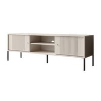 TV-UNIT VIVALDI mit geriffelten Fronten - Kaschmir, Holzwerkstoff (155/51/39cm) - Lookway