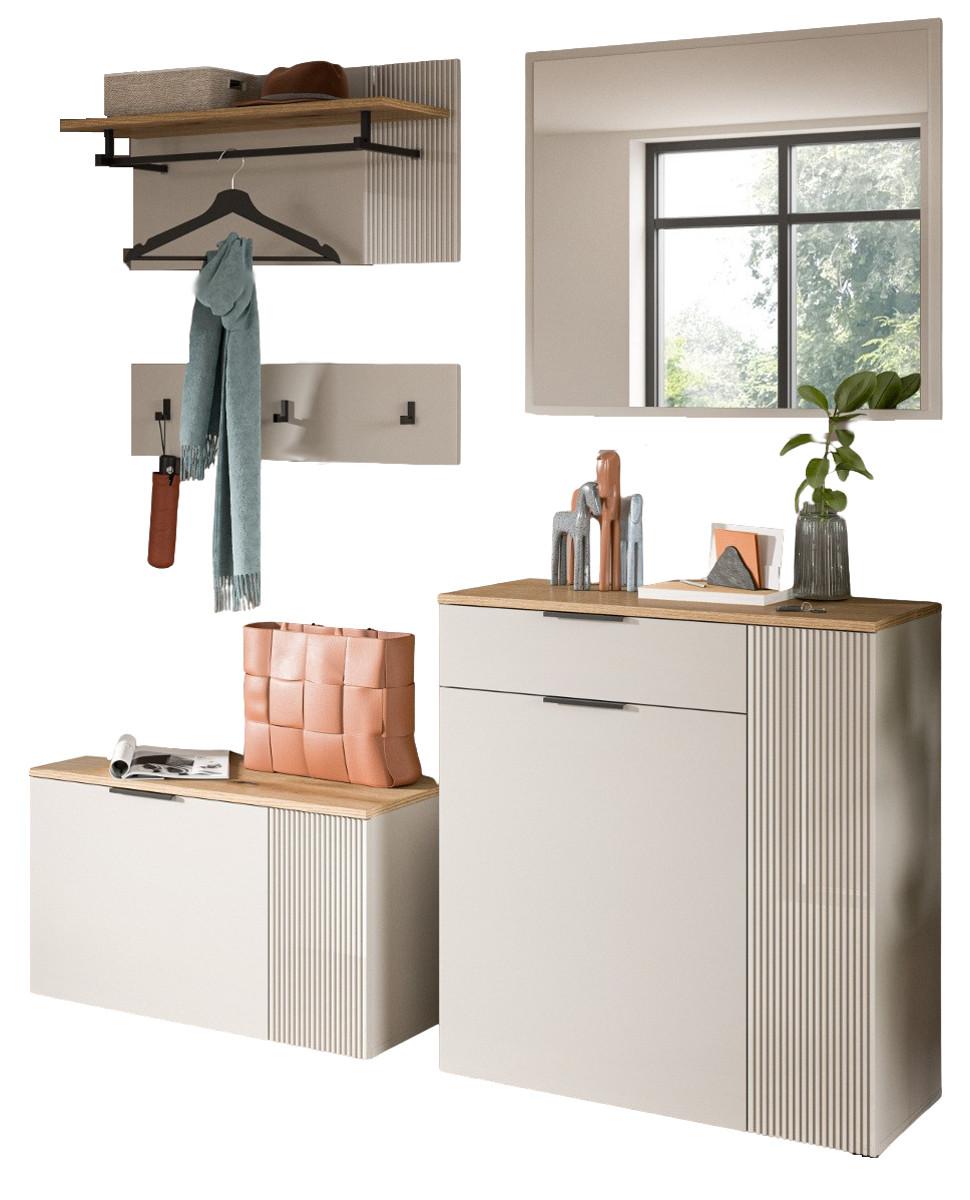 Inn.Furn GARDEROBEN-SET 5-teilig Kaschmir Sand, Evoke Eiche, Flur Garderobe 175 x 190 cm online kaufen ➤ mömax