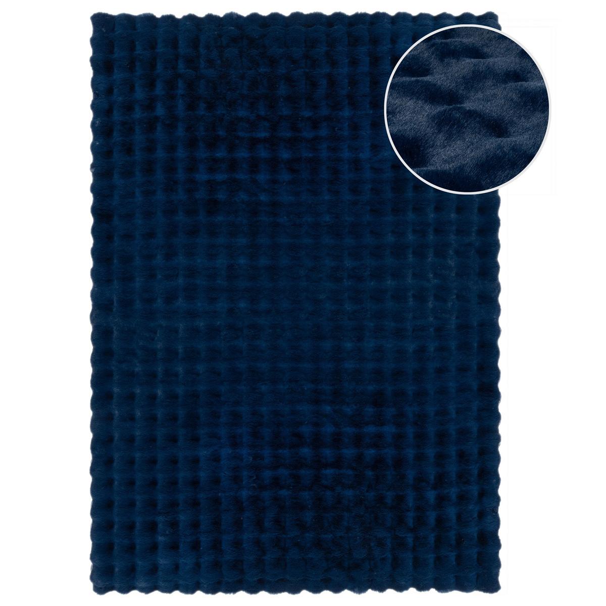 TEPPICH Waschbar LUNE, mit Struktur, Blau, 180 x 290 cm - Blau, Textil (180/290cm) - KADIMA DESIGN