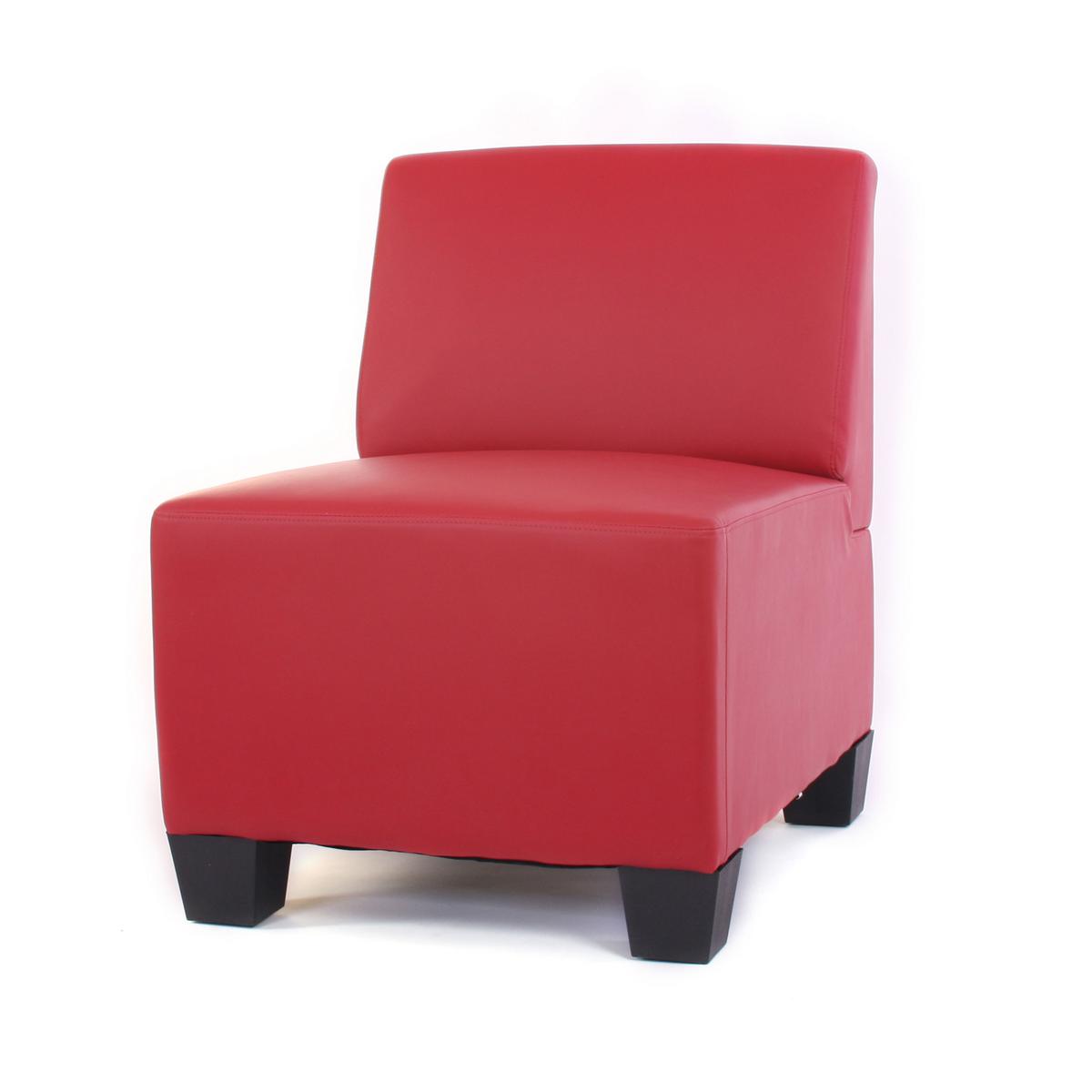 COUCH-GARNITUR Rot - Rot, Textil (258/76/186cm) - MCW