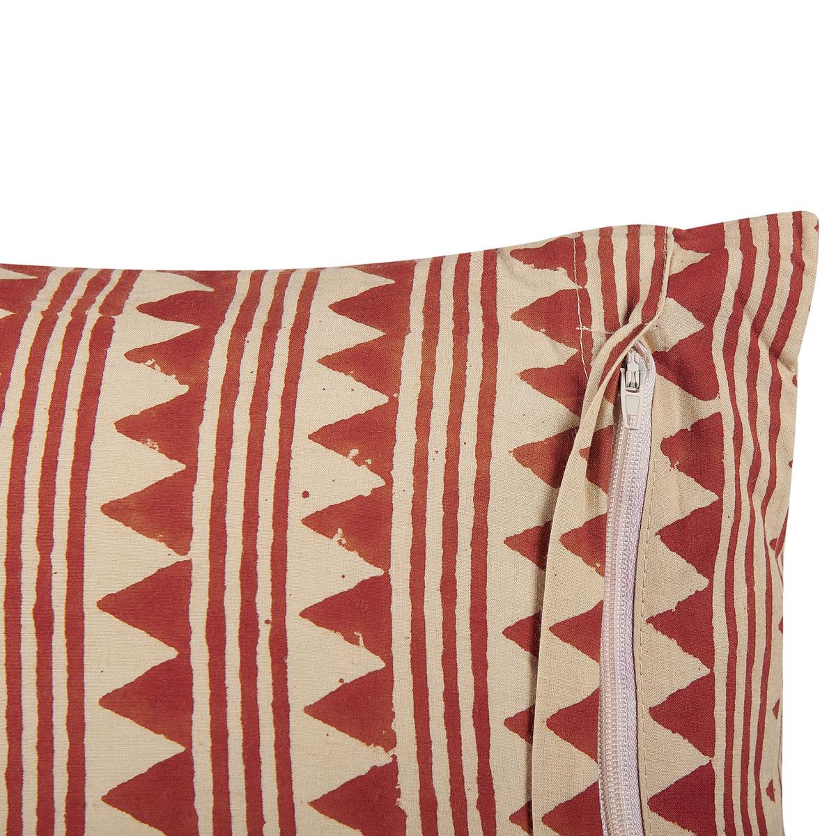 DEKOKISSEN Rot 45/45 cm Deglupta - Rot, Naturmaterialien/Textil (45/45cm) - Beliani